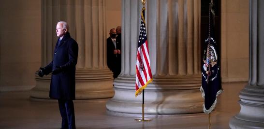 Joe Biden ofreció un mensaje como parte del programa especial Celebrating America, horas después de haber tomado protesta como presidente de Estados Unidos. Foto: Reuters