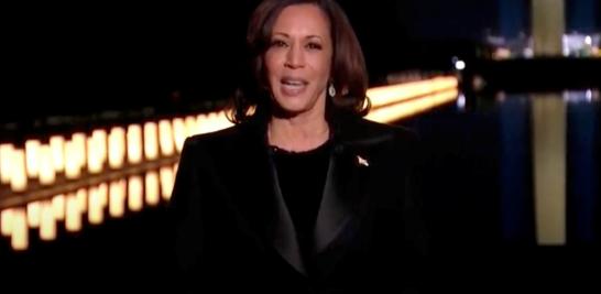 La vicepresidenta de Estados Unidos, Kamala Harris, también ofreció un mensaje como parte del programa especial Celebrating America. Foto: Reuters