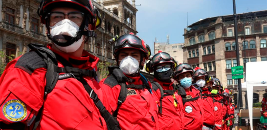 El simulacro inició con la activación de la alerta sísmica en punto de las 11:30 horas, en más de 12,000 altavoces distribuidos en la Ciudad de México. Foto EE: Rosario Servin