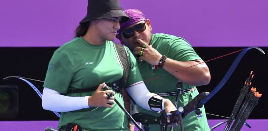 Alejandra Valencia y Luis Álvarez durante la competencia. Foto: Reuters