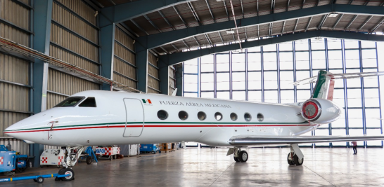 Aeronave marca Gulfstream modelo G550, año de fabricación 2015, cuyo precio base es de 541 millones 840,000 pesos.