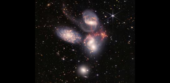 Cinco galaxias capturadas por el telescopio James Webb. Foto: NASA