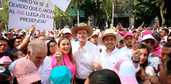 Vicente Fox y Marko Cortés. Foto: Cortesía PAN