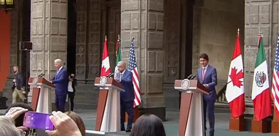 Mensaje a medios con motivo de la X Cumbre de Líderes de América del Norte. Foto EE: Especial / Captura de video