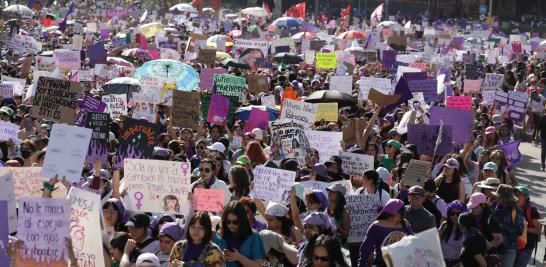 Marcha del 8M en la Ciudad de México. Foto EE: Eric Lugo