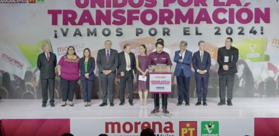 Mario Delgado, presidente nacional de Morena durante el anuncio de los resultados del proceso interno del partido rumbo a las elecciones presidenciales de 2024. Foto EE: Especial / Captura de Video