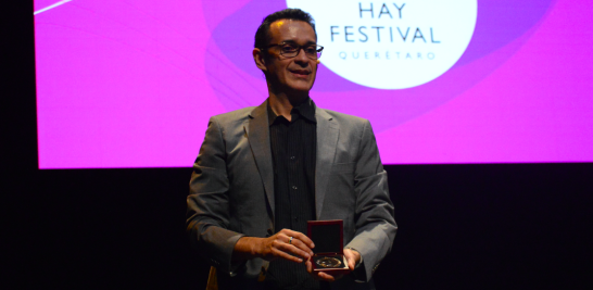 Carlos Umaña en el Hay Festival Querétaro 2023. Foto EE: Ricardo Quiroga