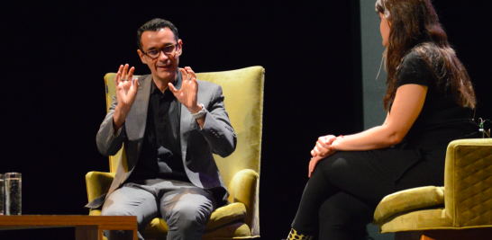 Carlos Umaña en el Hay Festival Querétaro 2023. Foto EE: Ricardo Quiroga