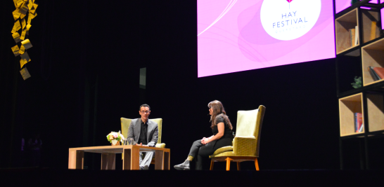 Carlos Umaña en el Hay Festival Querétaro 2023. Foto EE: Ricardo Quiroga