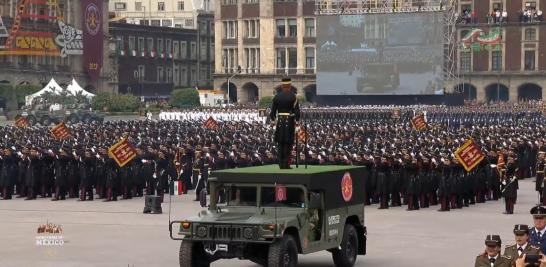 Desfile Cívico Militar para conmemorar el Aniversario de la Independencia de México.