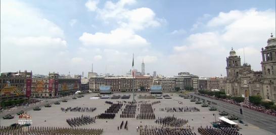 Desfile Cívico Militar para conmemorar el Aniversario de la Independencia de México.