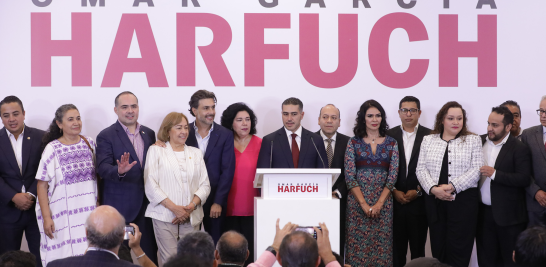 Omar García Harfuch decidió participar en el proceso de selección del coordinador de los Comités de Defensa de la Cuarta Transformación en la Ciudad de México. Foto EE: Eric Lugo