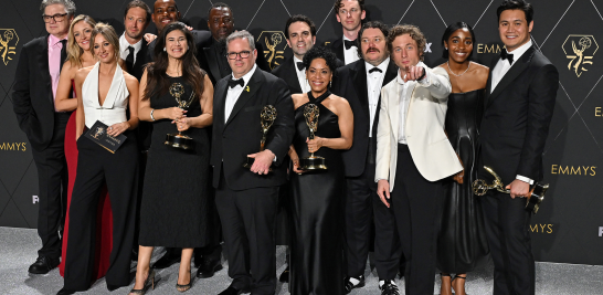 Actores y equipo de la serie The Bear. Foto: AFP