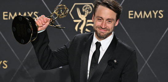 Kieran Culkin ganó el premio Emmy a mejor actor en serie dramática. Foto: AFP