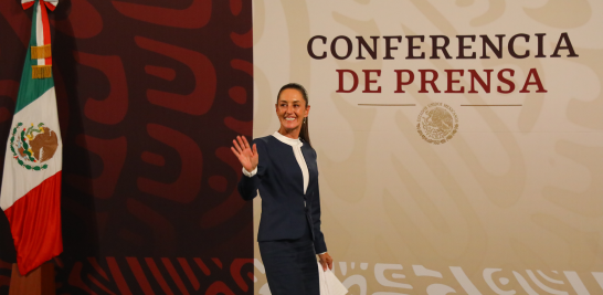 Claudia Sheinbaum, virtual presidenta electa de México, ofreció una conferencia tras su reunión con el presidente Andrés Manuel López Obrador en Palacio Nacional. Foto EE: Rosario Servin