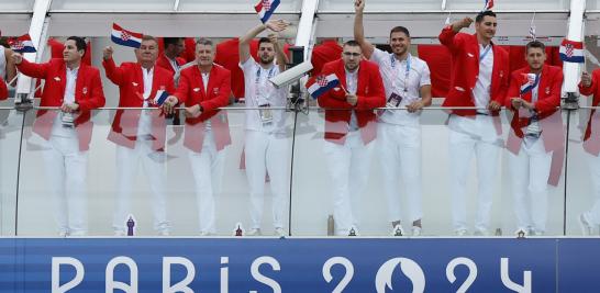 La delegación de Croacia durante el desfile de inauguración. Foto: Reuters