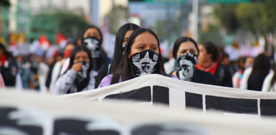 Marcha para conmemorar el 56 aniversario de la matanza de Tlatelolco el 2 de octubre de 1968.