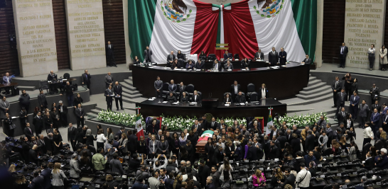 Homenaje luctuoso de la diputada Ifigenia Martínez en la Cámara de Diputados.