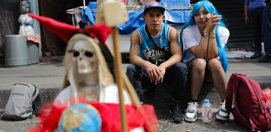 Altar a la Santa Muerte en el Barrio de Tepito.