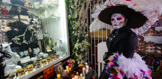 Altar a la Santa Muerte en el Barrio de Tepito.