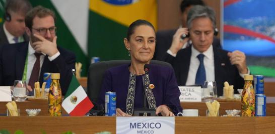 La presidenta mexicana propuso en el G20 establecer un fondo para destinar el 1% del gasto militar de los países para llevar a cabo un programa de reforestación