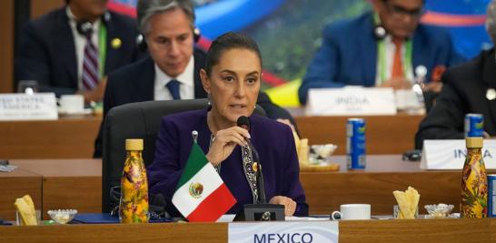 La presidenta mexicana propuso en el G20 establecer un fondo para destinar el 1% del gasto militar de los países para llevar a cabo un programa de reforestación