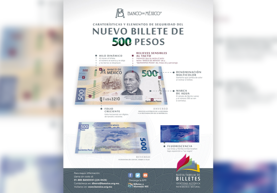 El Banco de México pone a disposición del público en general un micrositio con información sobre la nueva familia de billetes, donde se podrán encontrar las razones por las cuales se desarrolló el proyecto correspondiente, el proceso que se siguió y los resultados obtenidos. Para más detalles, consulte el portal www.banxico.org.mx.