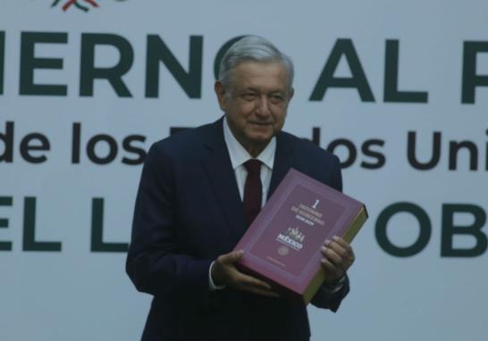 El presidente Andrés Manuel López Obrador rindió su Primer Informe de Gobierno en Palacio Nacional. Foto EE: Eric Lugo