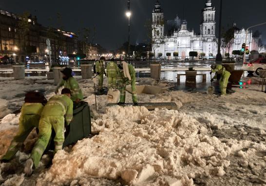 La granizada registrada la noche de este miércoles provocó afectaciones en diversas zonas de la Ciudad de México. Foto: Cuartoscuro