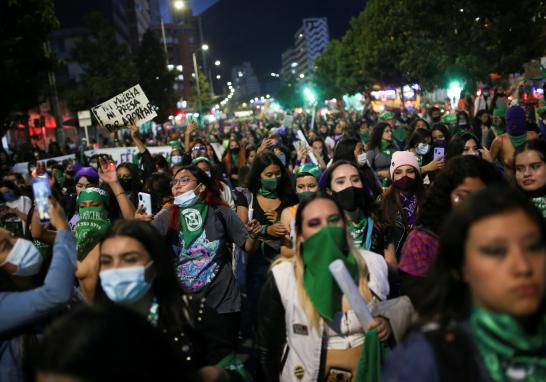 Movilizaciones por el Día de Acción Global por el Aborto Legal. Bogotá, Colombia. Foto: Reuters