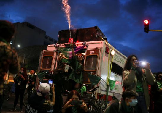 Movilizaciones por el Día de Acción Global por el Aborto Legal. Bogotá, Colombia. Foto: Reuters