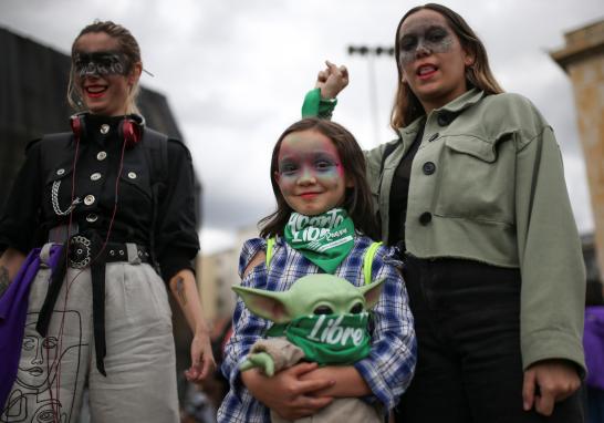 Movilizaciones por el Día de Acción Global por el Aborto Legal. Bogotá, Colombia. Foto: Reuters