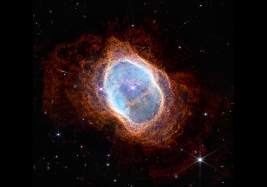 Una observación de una nebulosa planetaria del instrumento MIRI en el infrarrojo medio del Telescopio Espacial James Webb de la NASA. FOTO: NASA