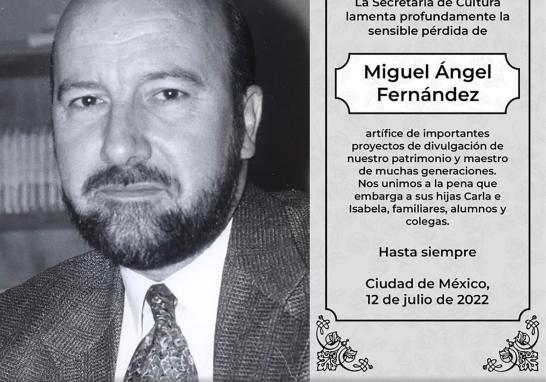 El historiador y museógrafo Miguel Ángel Fernández falleció el 12 de julio a los 82 años. Foto EE: Cortesía Secretaría de Cultura