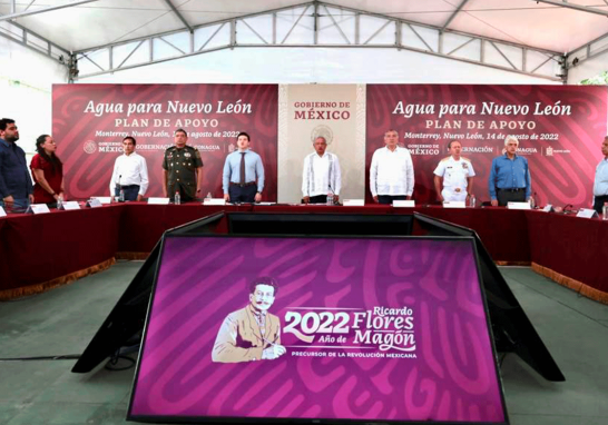 Presentación del Plan de apoyo: agua para Nuevo León. Foto EE: Cortesía Presidencia de México