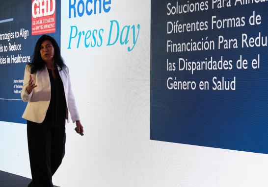 Joanne Manrique, presidenta del Center for Global Health and Development, Roche Press Day. Foto EE: Cortesía