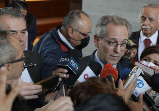 Alrededor de casi tres horas, los empresarios conversaron con el presidente López Obrador y con el secretario de Hacienda y Crédito Público, Rogelio Ramírez. Foto EE: Eric Lugo