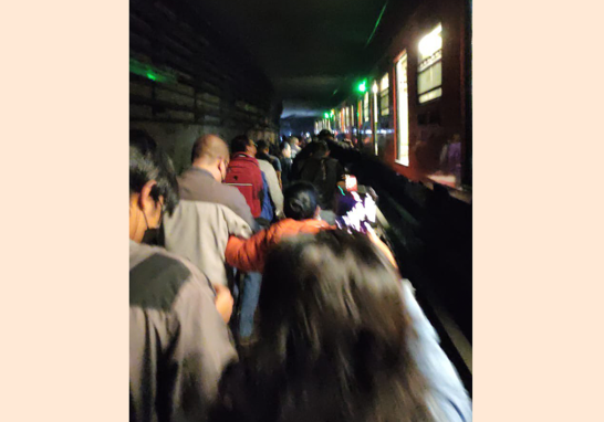 Imagen publicada por usuarios del Metro de la CDMX en Twitter.