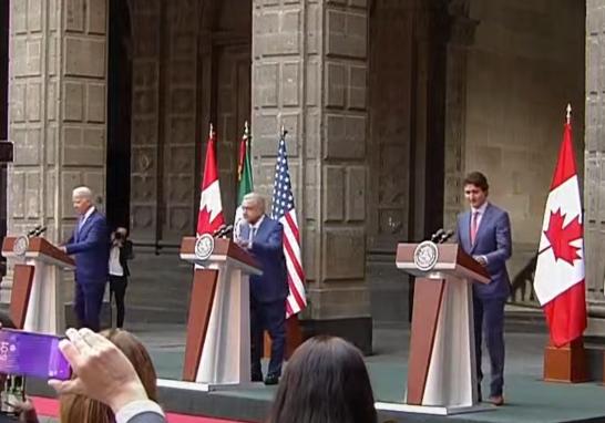 Mensaje a medios con motivo de la X Cumbre de Líderes de América del Norte. Foto EE: Especial / Captura de video