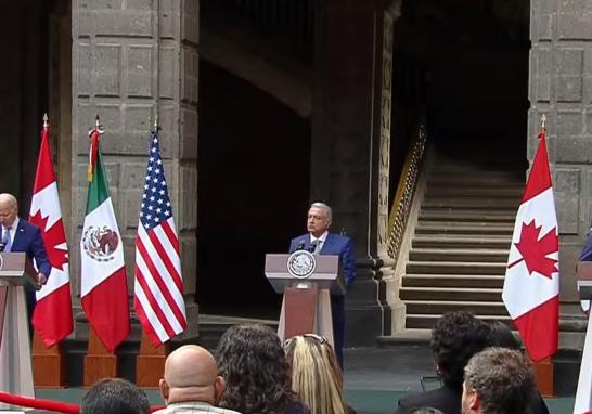 Mensaje a medios con motivo de la X Cumbre de Líderes de América del Norte. Foto EE: Especial / Captura de video