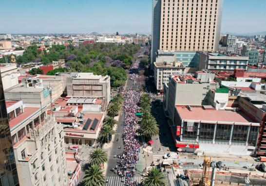 Marcha del 8M en la Ciudad de México. Foto EE: Marcos Martínez