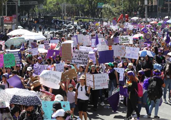 Marcha del 8M en la Ciudad de México. Foto EE: Rosario Servin