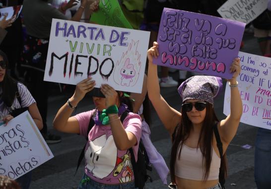 Marcha del 8M en la Ciudad de México. Foto EE: Rosario Servin