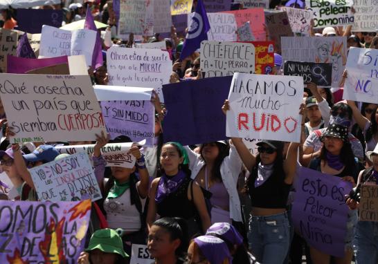 Marcha del 8M en la Ciudad de México. Foto EE: Rosario Servin