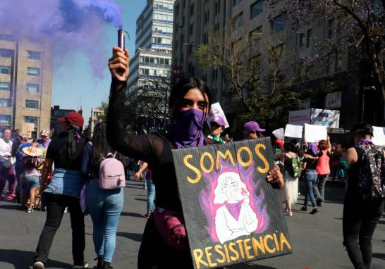 Marcha del 8M en la Ciudad de México. Foto EE: Rosario Servin