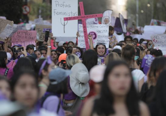 Marcha del 8M en la Ciudad de México. Foto EE: Eric Lugo