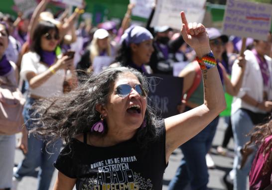 Marcha del 8M en la Ciudad de México. Foto EE: Eric Lugo