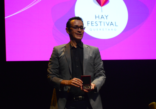 Carlos Umaña en el Hay Festival Querétaro 2023. Foto EE: Ricardo Quiroga