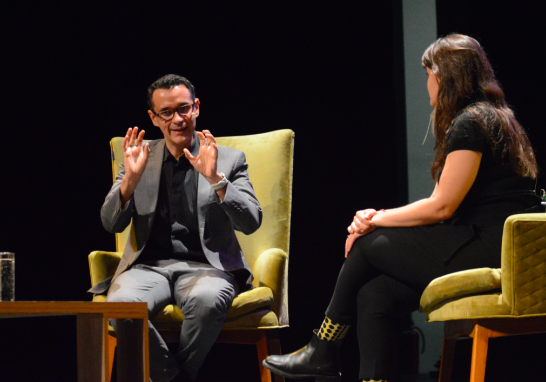 Carlos Umaña en el Hay Festival Querétaro 2023. Foto EE: Ricardo Quiroga