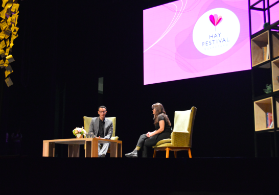 Carlos Umaña en el Hay Festival Querétaro 2023. Foto EE: Ricardo Quiroga